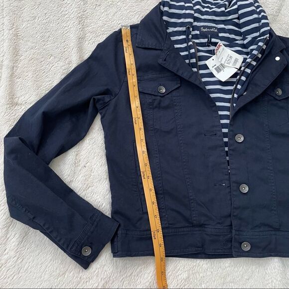 NWT Splendid Corby Twofer Jacket with Stripe Hood Size Medium - Picture 15 of 16